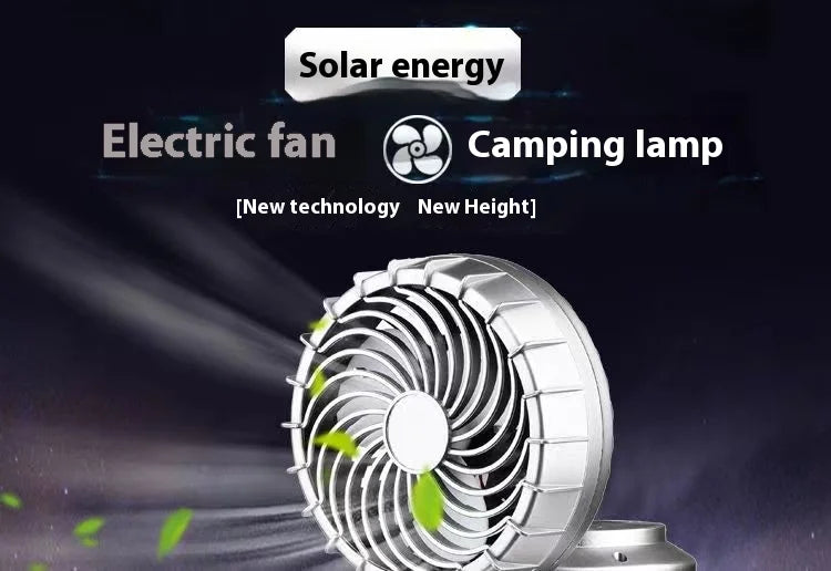 🔦🌬️ Lámpara Solar con Ventilador AWEN – Luz, Brisa y Comodidad en tus Aventuras