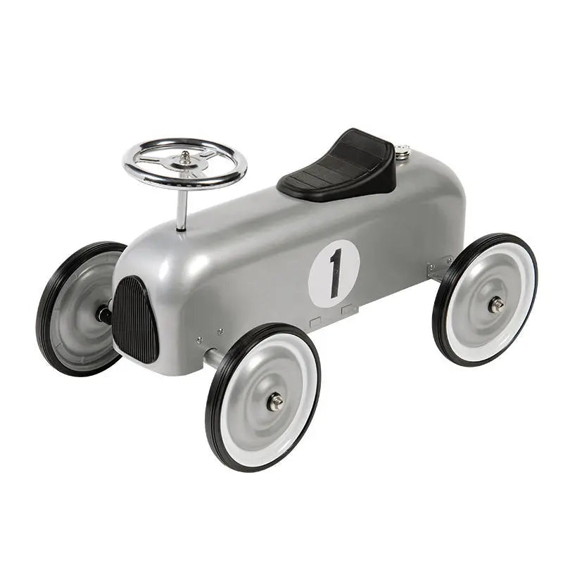 🚗 Coche Correpasillos Vintage Metálico – Estilo Retro para Niños | Ideal para Regalo, Fotos y Parque