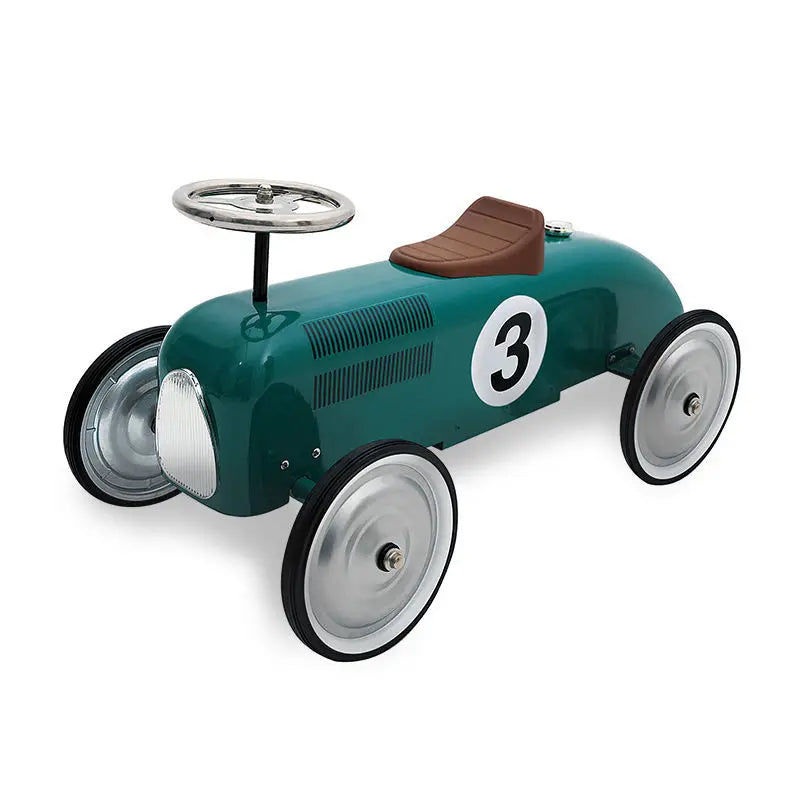 🚗 Coche Correpasillos Vintage Metálico – Estilo Retro para Niños | Ideal para Regalo, Fotos y Parque