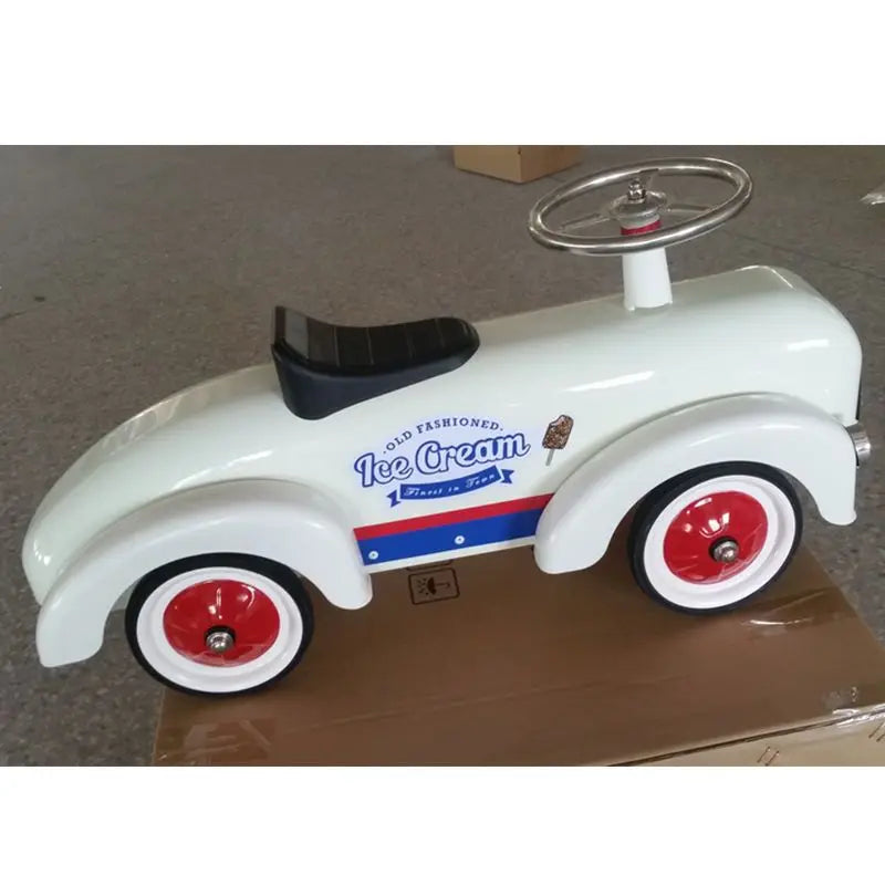 🚗 Coche Correpasillos Vintage Metálico – Estilo Retro para Niños | Ideal para Regalo, Fotos y Parque