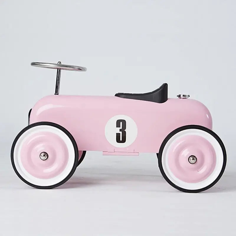 🚗 Coche Correpasillos Vintage Metálico – Estilo Retro para Niños | Ideal para Regalo, Fotos y Parque