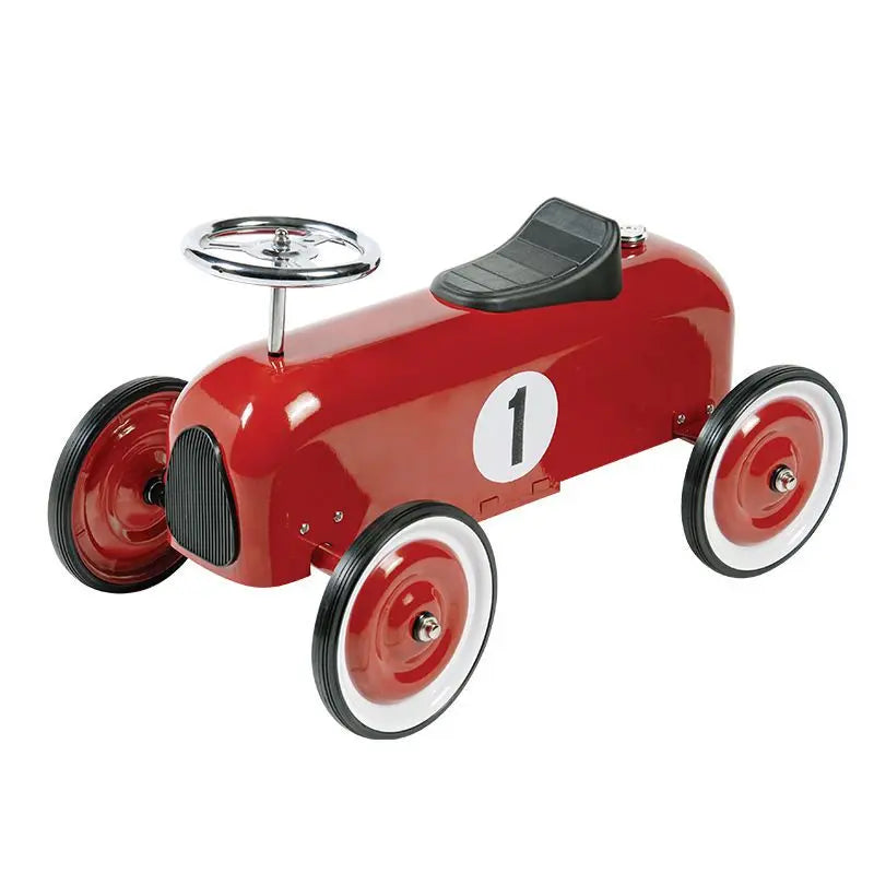 🚗 Coche Correpasillos Vintage Metálico – Estilo Retro para Niños | Ideal para Regalo, Fotos y Parque