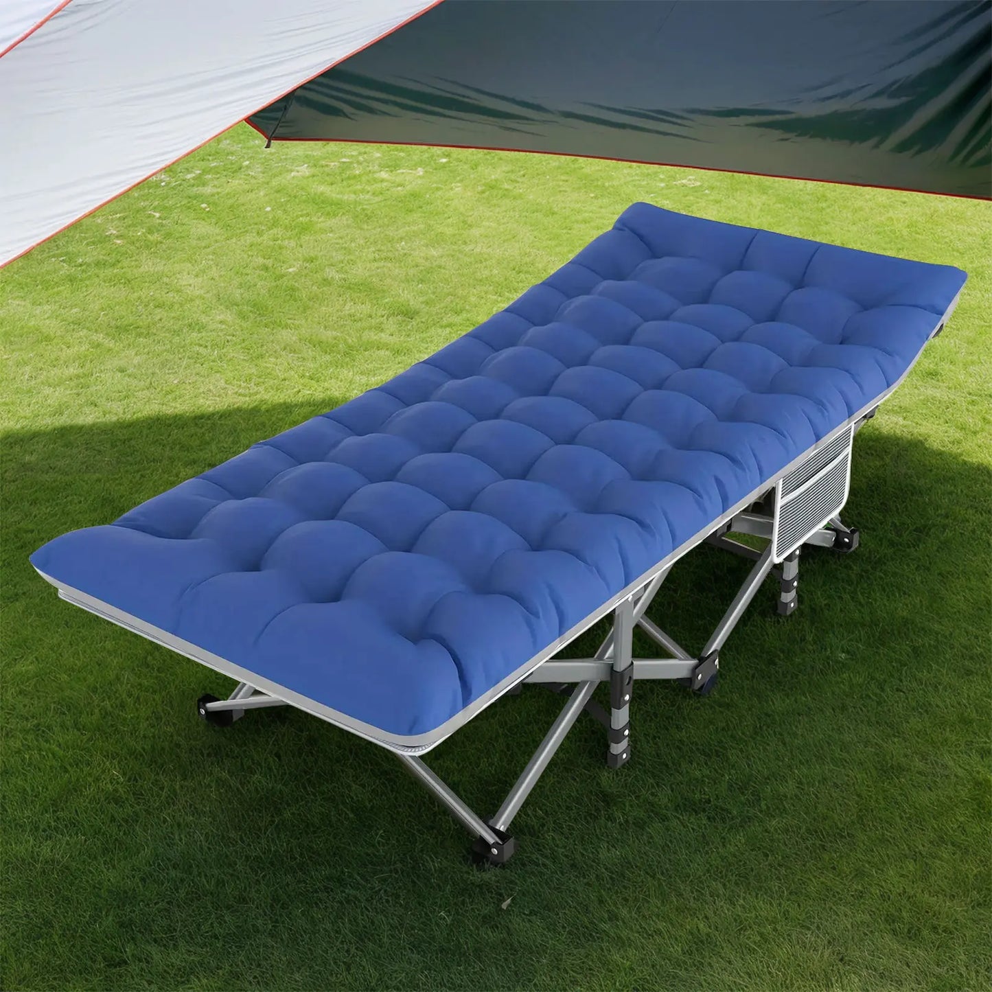 🛏️ Cama de Camping Premium – Plegable, Robusta y Lista para tu Descanso en Cualquier Lugar