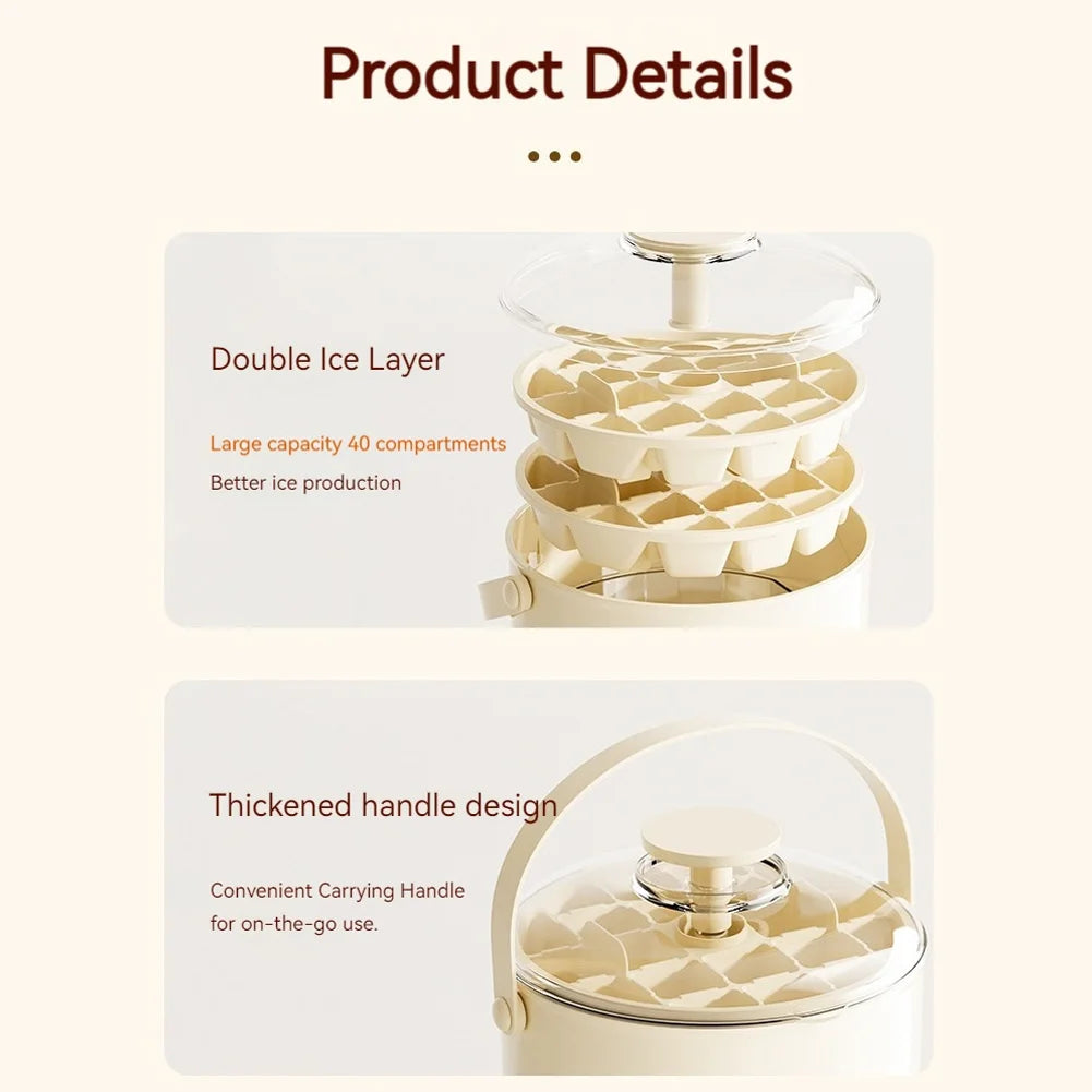 🧊 Molde de Hielo Premium 40 Cubos – Elegancia y Funcionalidad en Cada Bebida