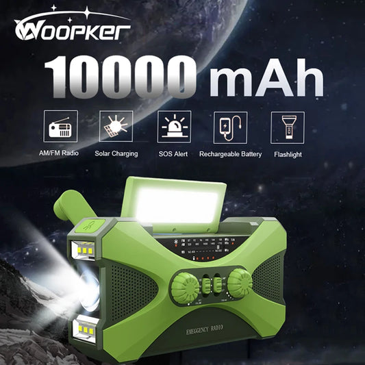 📻 Radio 4 en 1 Pack de Supervivencia [RADIO+LAMPARA+CARGA SOLAR+BATERÍA EXTERNA]
